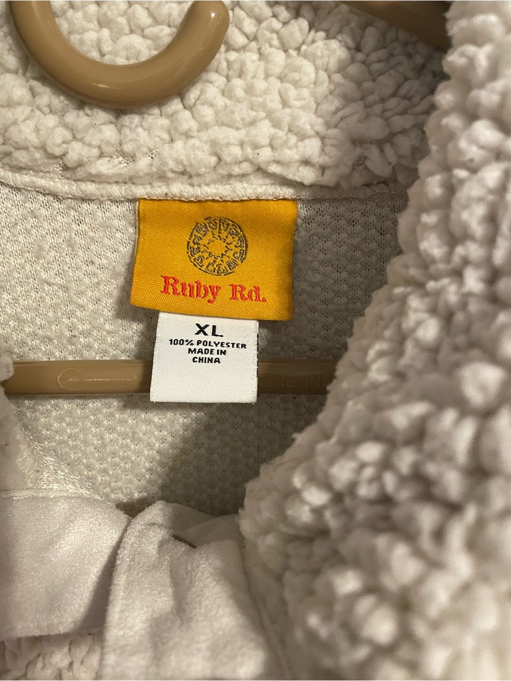 Ruby Rd. Ivory Sherpa Pullover - Picture 2 of 3